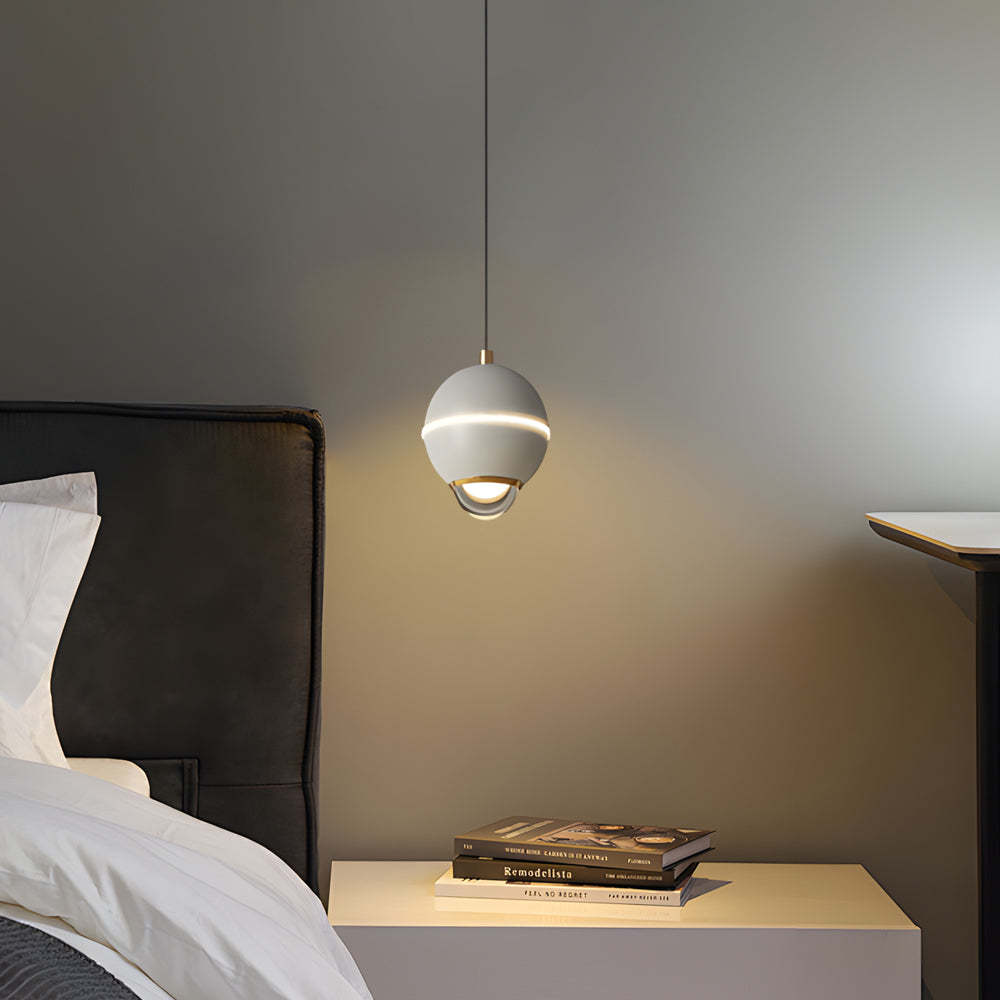Small Metal Ball Modern Pendant with Spotlights