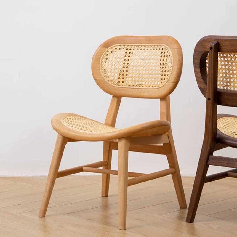 Japanese Rattan Woven Stackable Chair