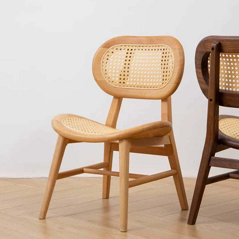 Japanese Rattan Woven Stackable Chair