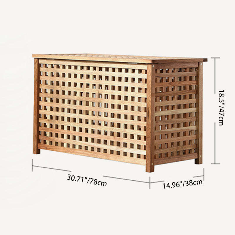 Japanese Square Wood Metal Coffee Table — Square - Large