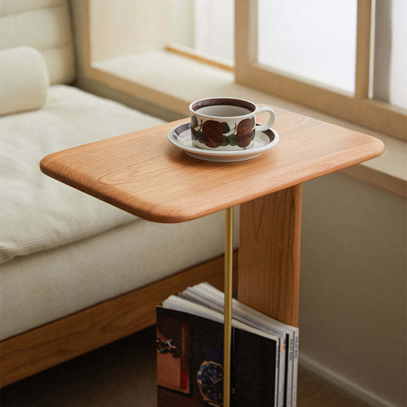 Minimalist Square Wood End Table