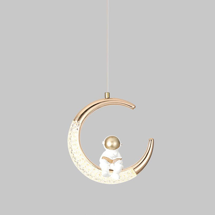 Creative kids moon pendant lighting in resin — Warm White (3000K) / 220V-240V (UK/AU)