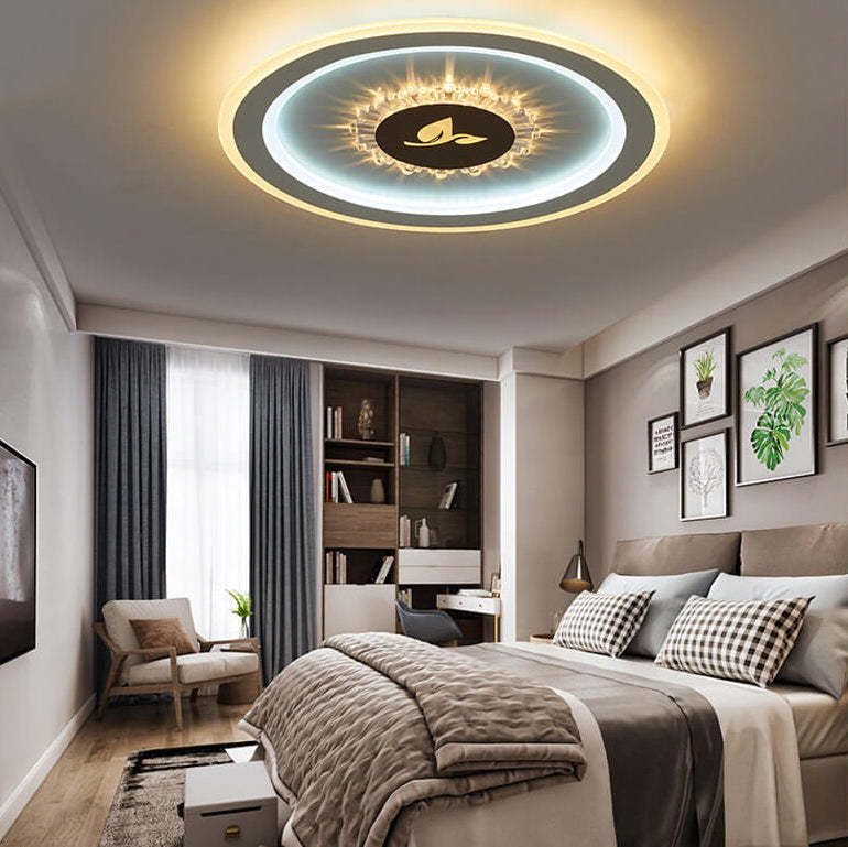 Round Acrylic LED Flush Mount Light