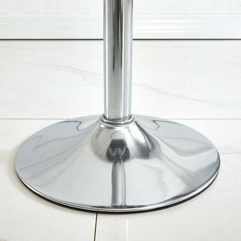 Industrial Curved PU Leather Swivel Bar Stool Wingback