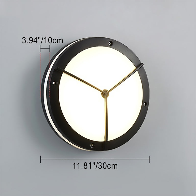 Minimalist Aluminum Acrylic Round LED Outdoor Wall Light