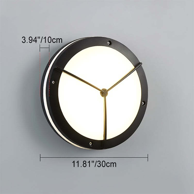 Minimalist Aluminum Acrylic Round LED Outdoor Wall Light