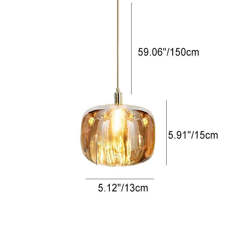 Modern Clear Glass Cube Pendant Light