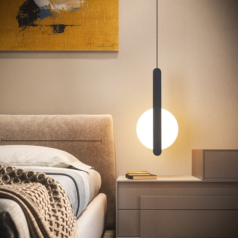 Lighom minimalist round white pendant lighting