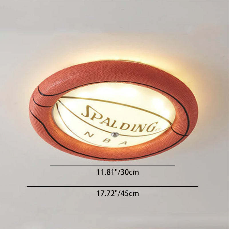 Resin Basketball LED Flush Mount Light