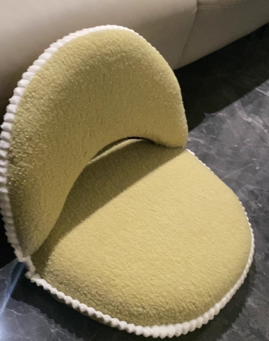 Japanese Rotatable Semicircular Teddy Velvet Tatami Chair