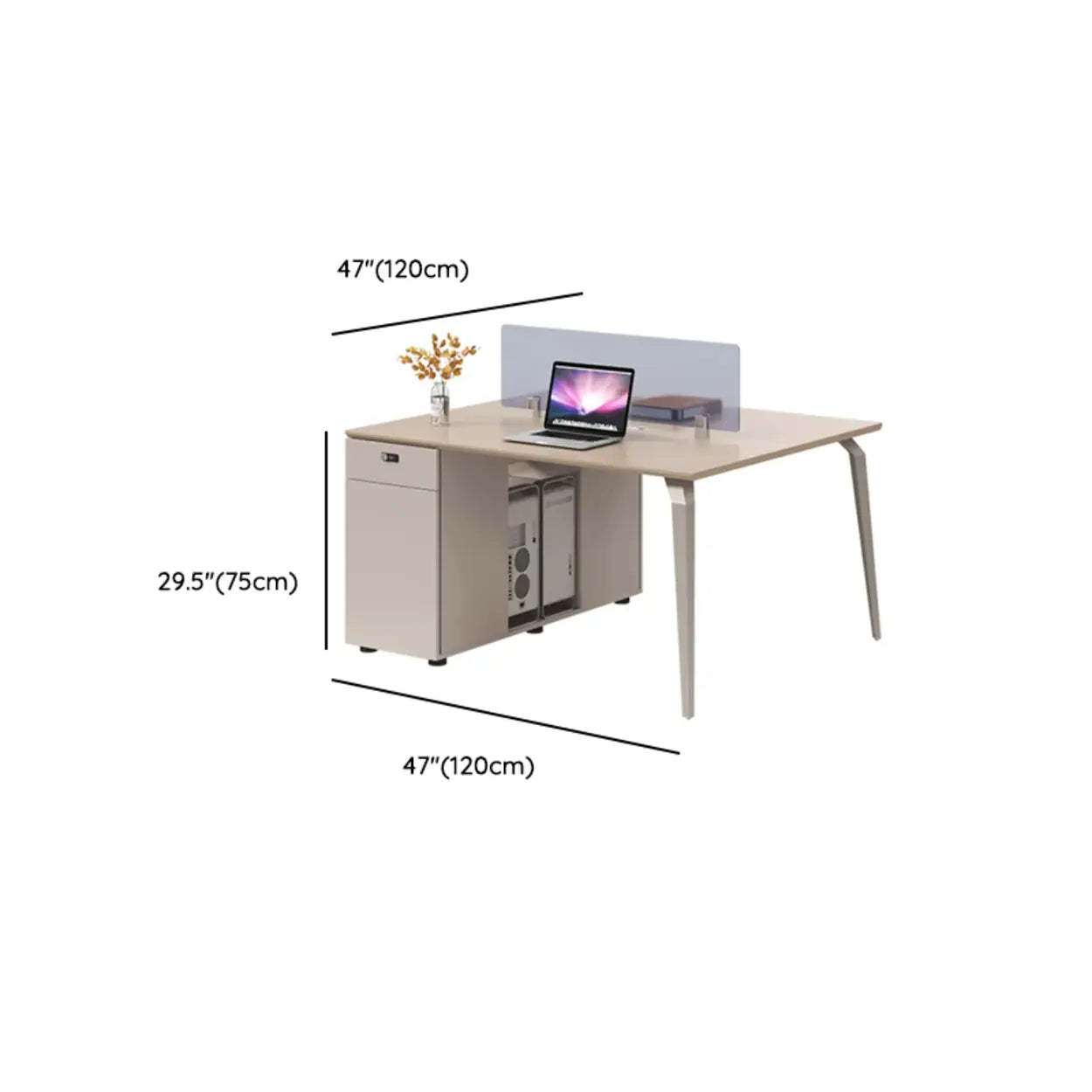 Rectangle Storage Shelf Cabinet Computer Desk