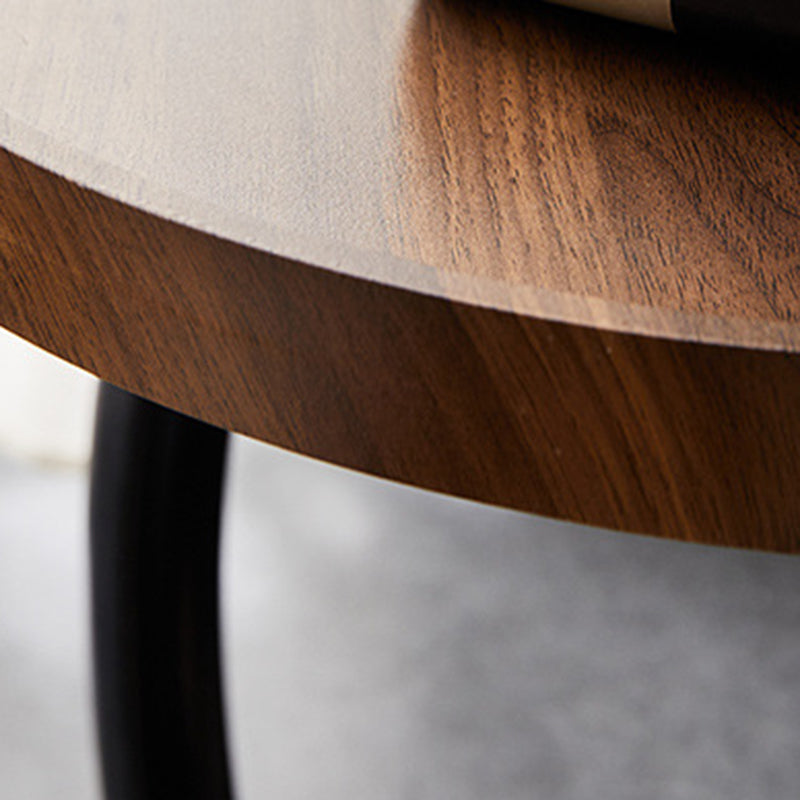 Transitional Wood Iron 2-Tier Coffee Table