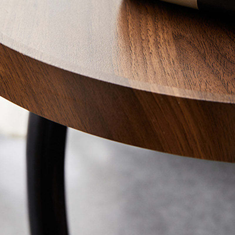 Transitional Wood Iron 2-Tier Coffee Table