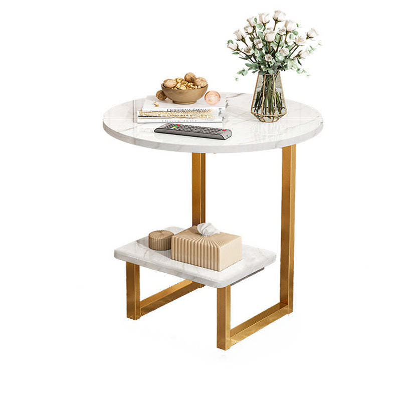 Nordic G-Shape Steel 2-Tier End Table