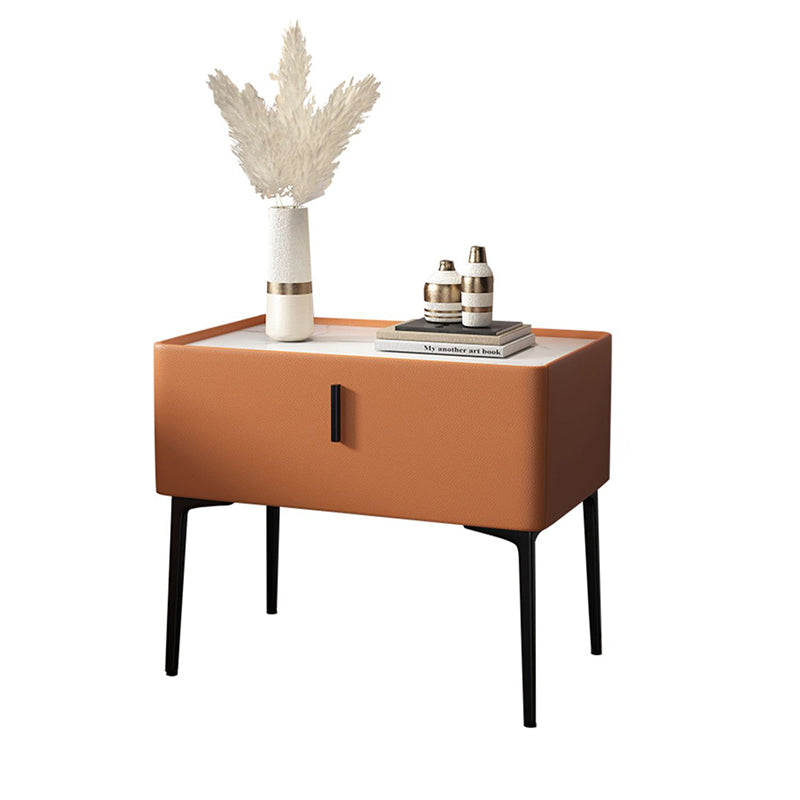 Scandinavian Wood Nightstand Wireless Charging