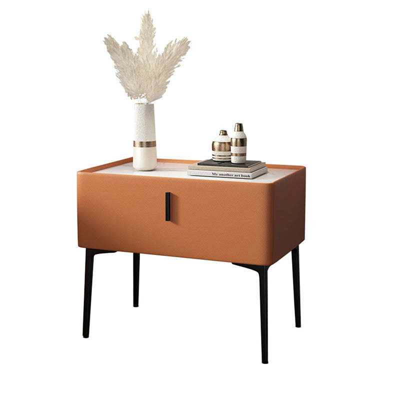 Scandinavian Wood Nightstand Wireless Charging