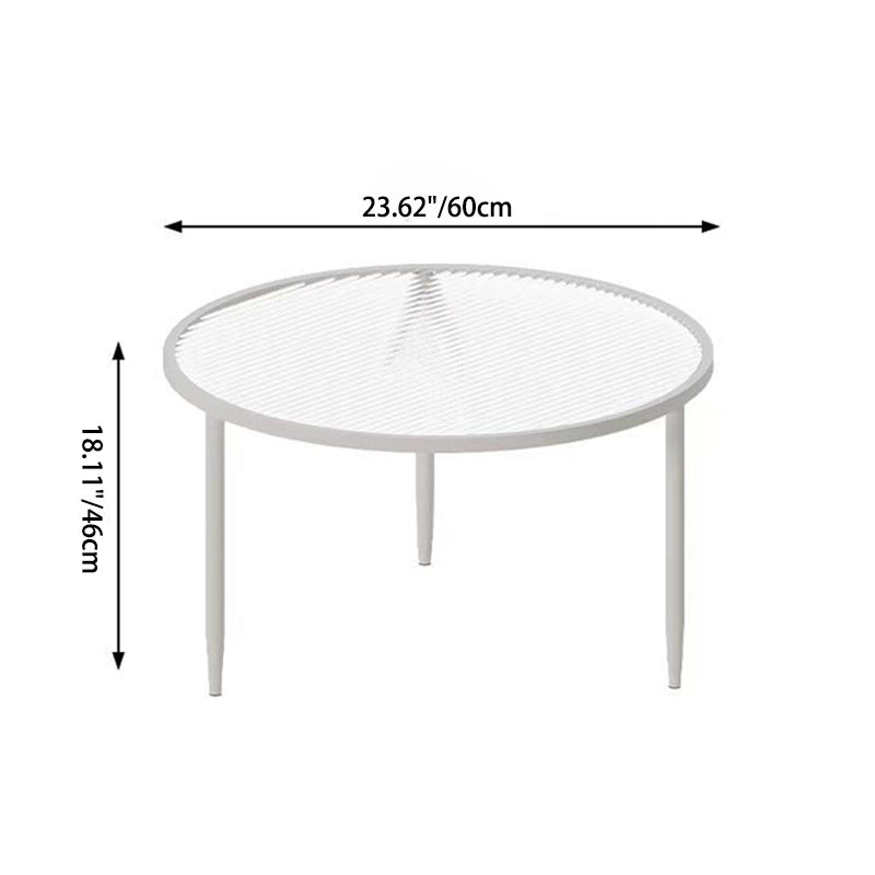 Minimalist Round Glass Metal Coffee Table — Brown Glass + Gold Frame