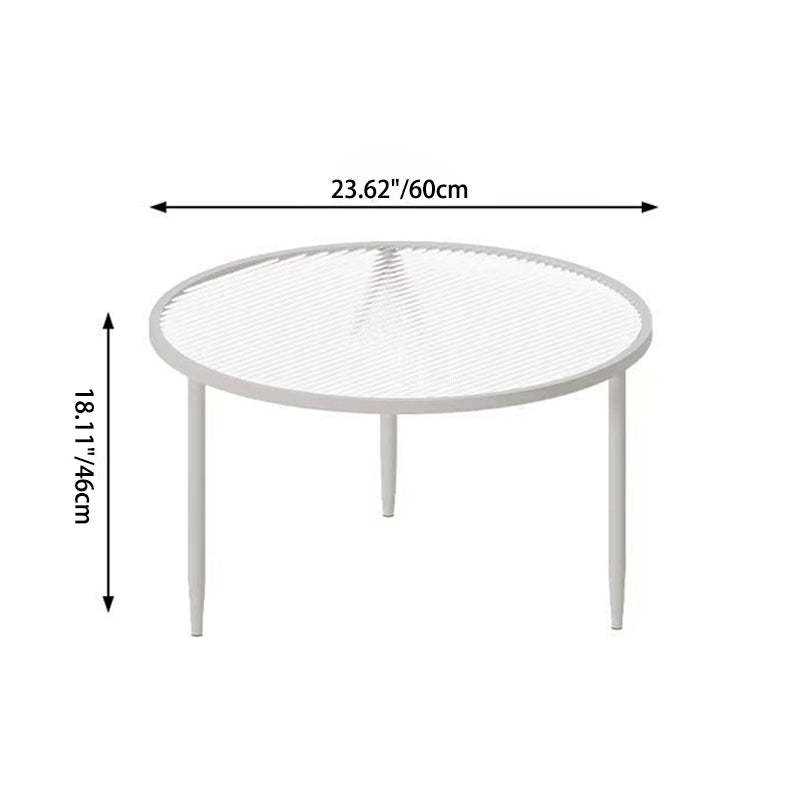 Minimalist Round Glass Metal Coffee Table — Brown Glass + Gold Frame
