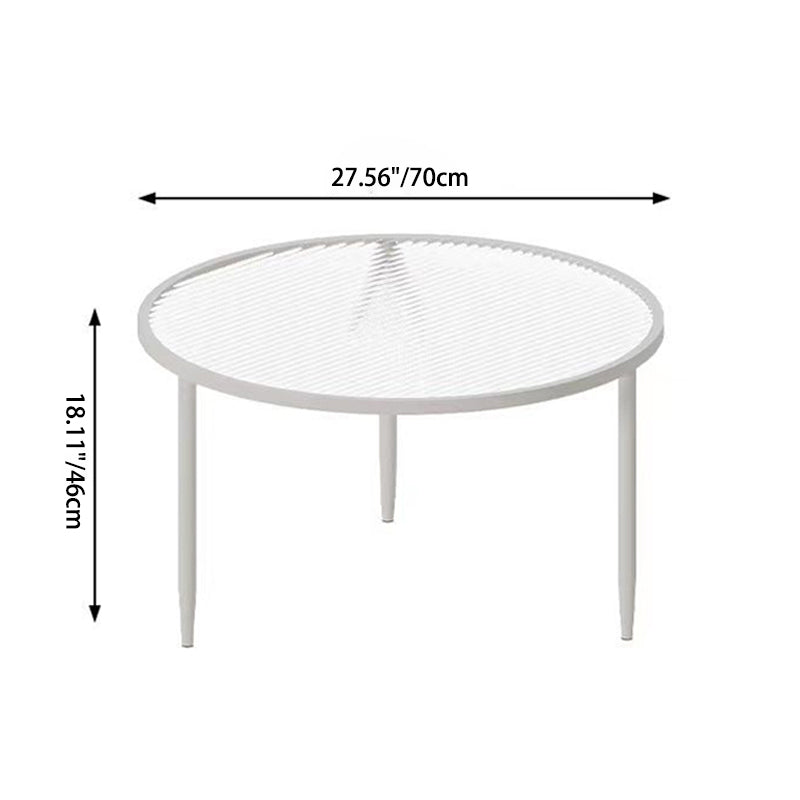 Minimalist Round Glass Metal Coffee Table — Transparent + Gold Frame