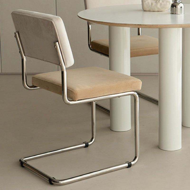 Nordic Fabric Steel Bracket Dining Chair