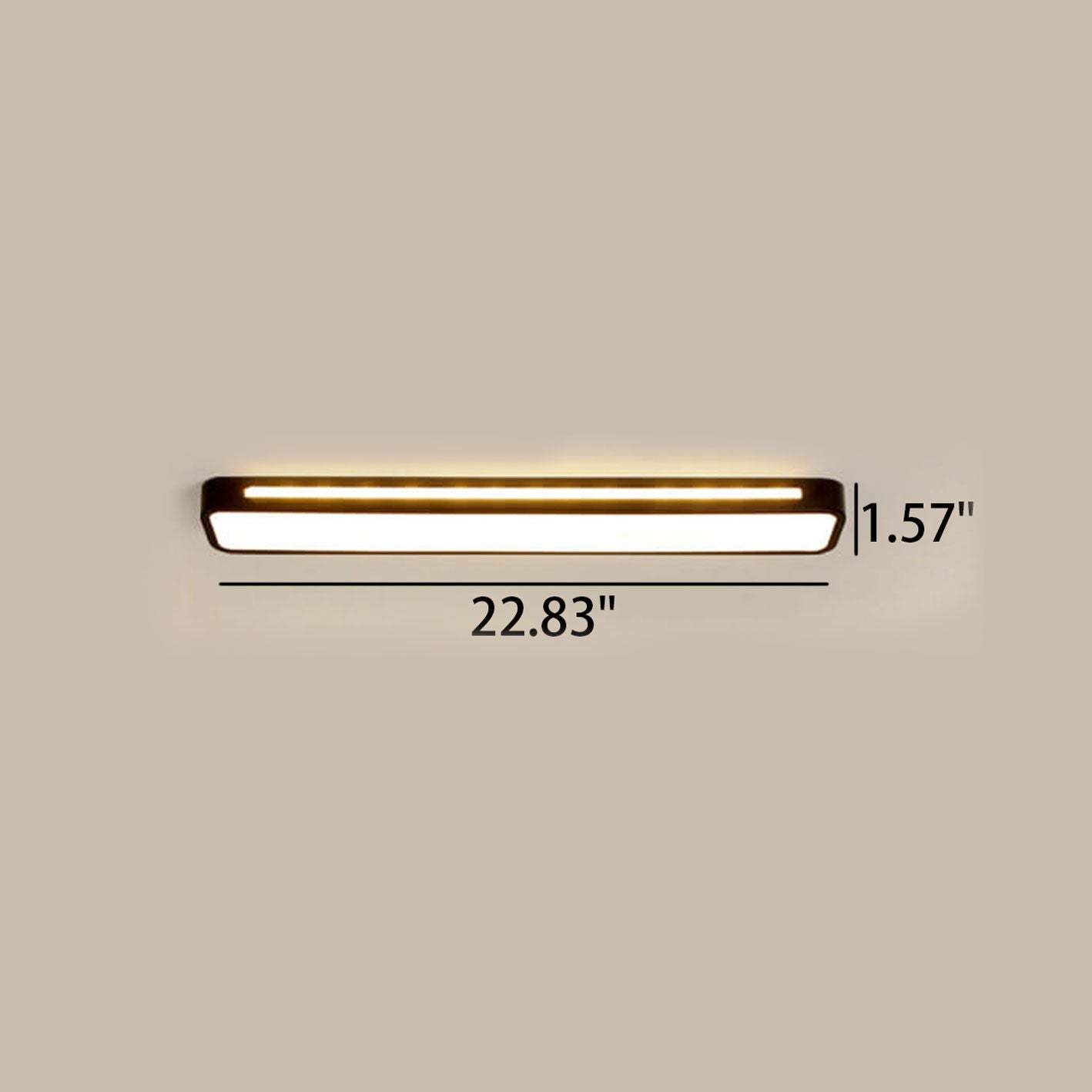 Nordic Minimalist Long LED Flush Mount Light