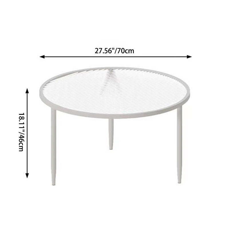 Minimalist Round Glass Metal Coffee Table — Transparent + Gold Frame