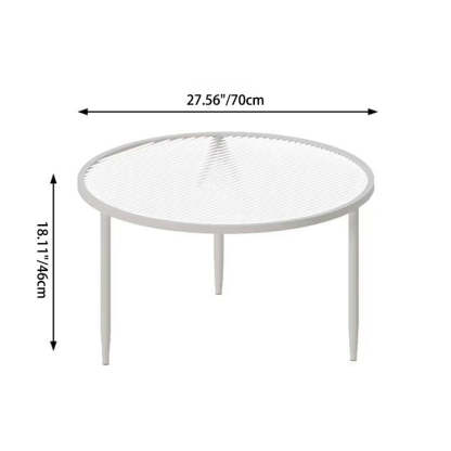 Minimalist Round Glass Metal Coffee Table — Transparent + Gold Frame