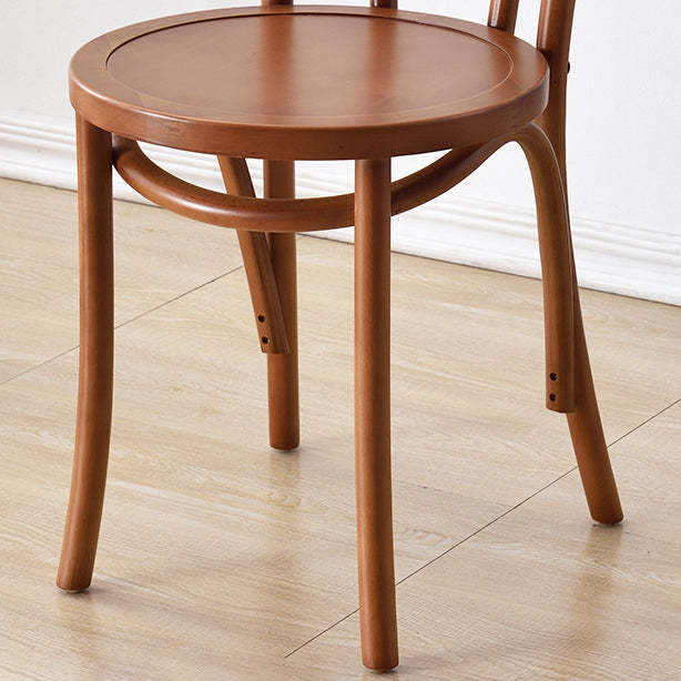 Retro Rattan Beech Metal Arched Dining Chair — White / Wood