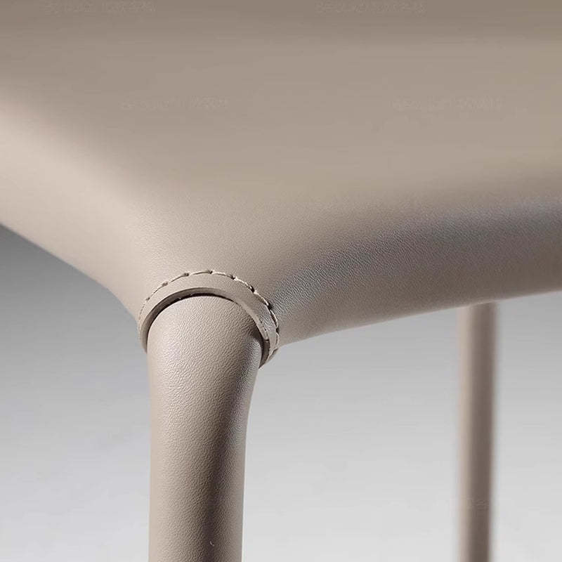 Contemporary Leather Steel Dining Chair