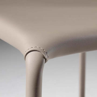 Contemporary Leather Steel Dining Chair