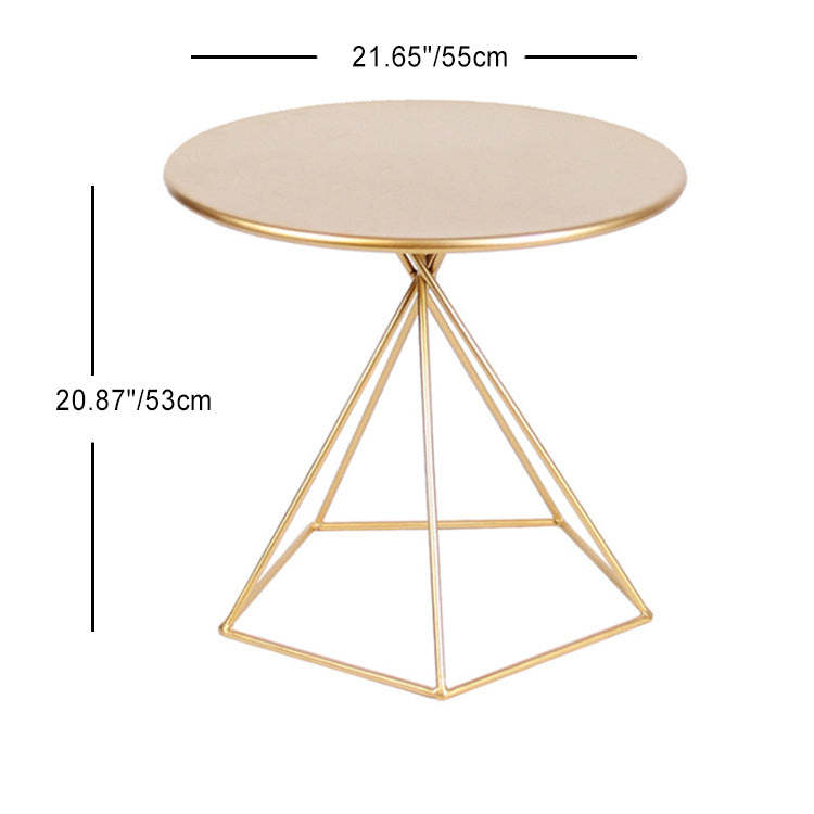 Luxury Metal Pentagram Base End Table