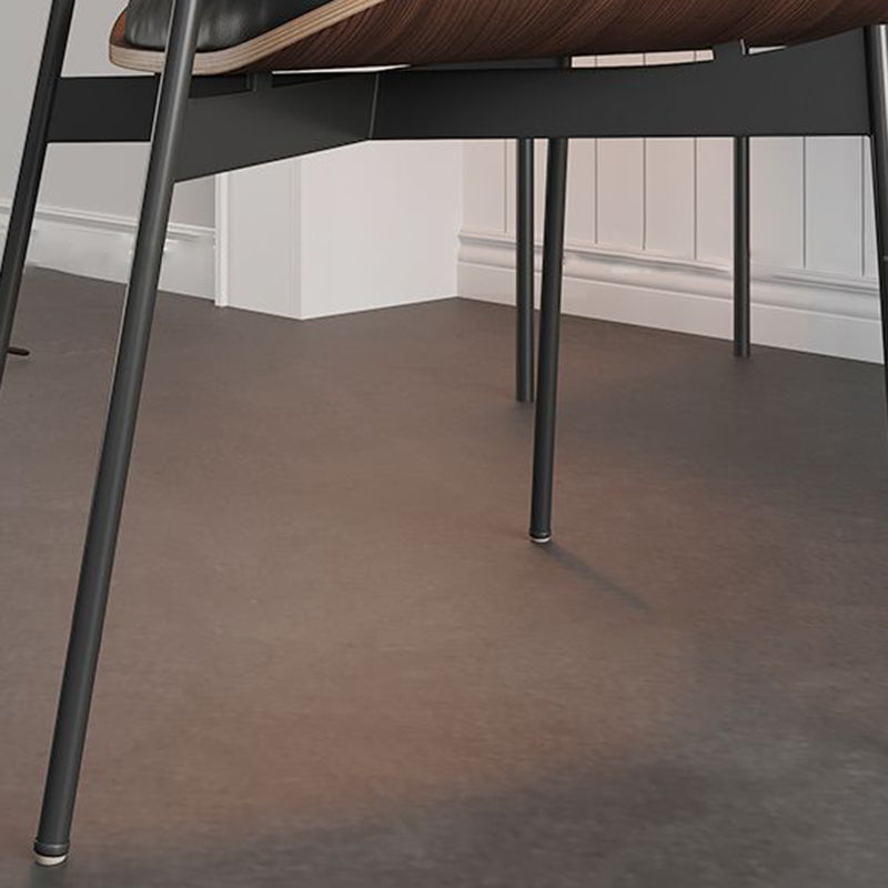 Nordic Walnut Microfiber Leather Dining Chair