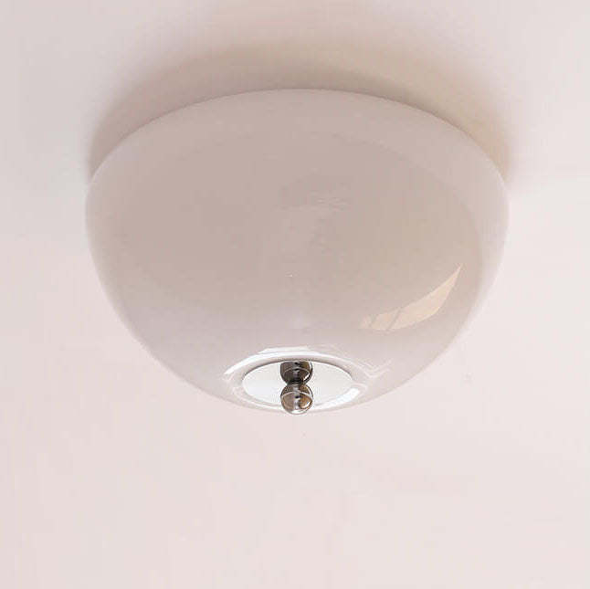 Nordic Iron Round Glass 4-Light Flush Ceiling Light
