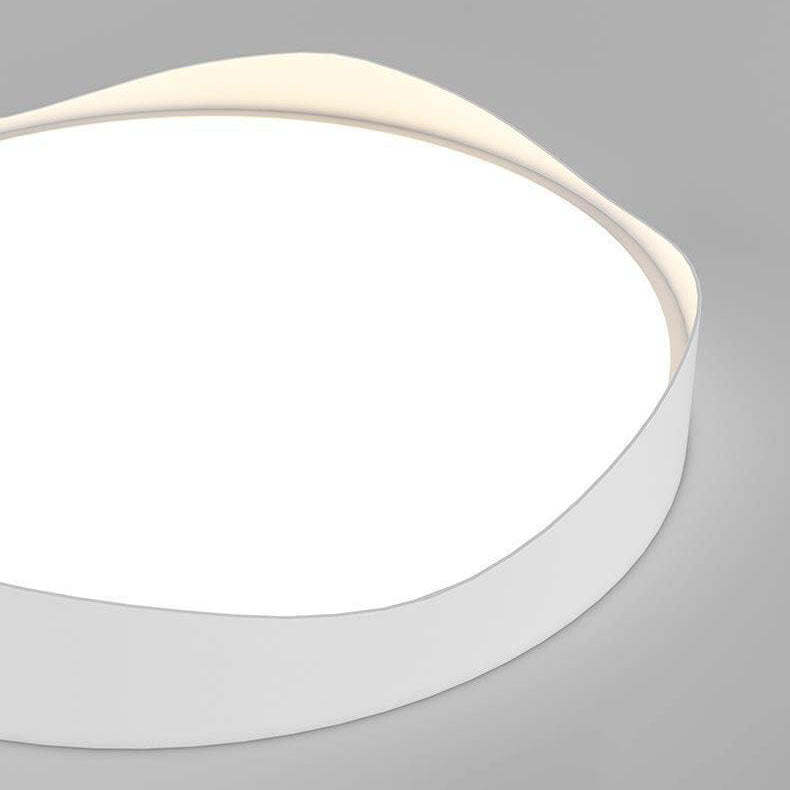 Nordic Minimalist Round Curve LED Flush Mount Light