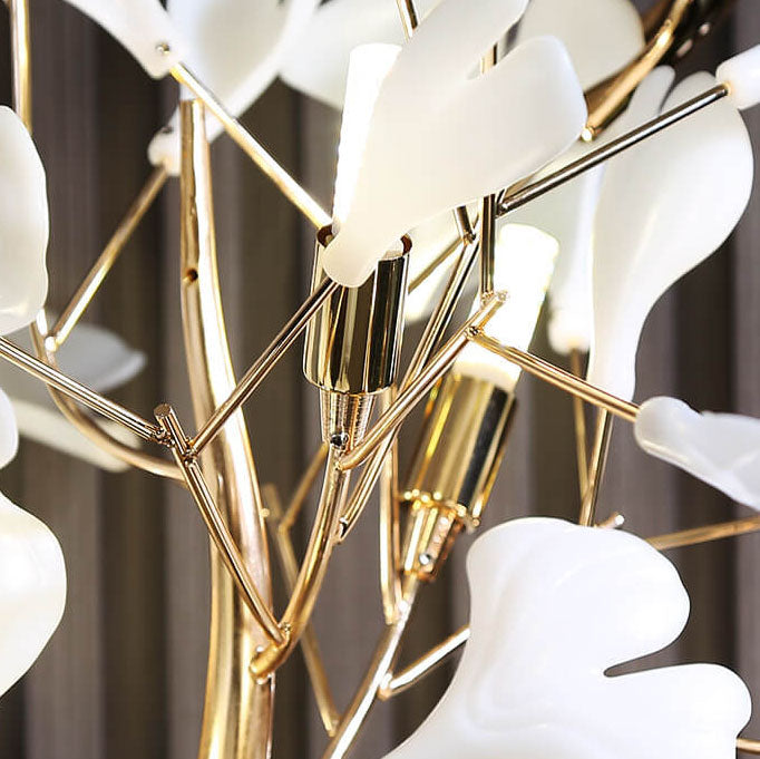 Nordic Romantic Ginkgo Leaf Iron 5-Light Floor Lamp