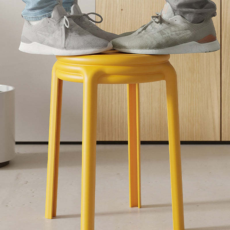 Scandinavian Macaron Round Stackable Plastic Chair