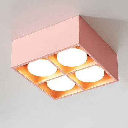 Minimalist Square Iron Spotlight LED Flush Mount Light