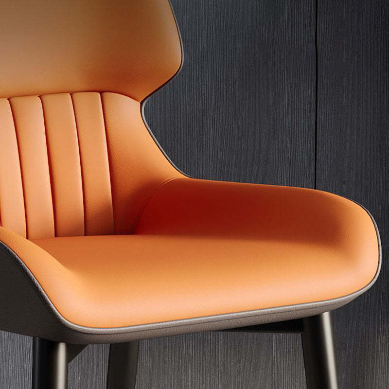 Minimalist Steel Leather Dining Chair