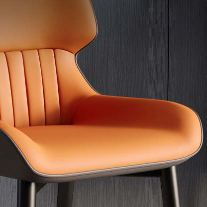 Minimalist Steel Leather Dining Chair
