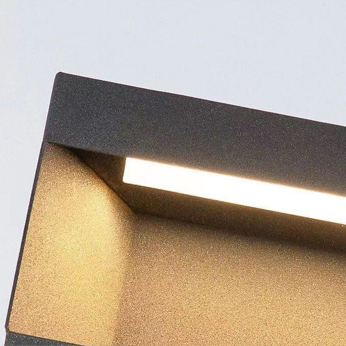 Solar Modern Glass Cuboid LED Outdoor Landscape Light