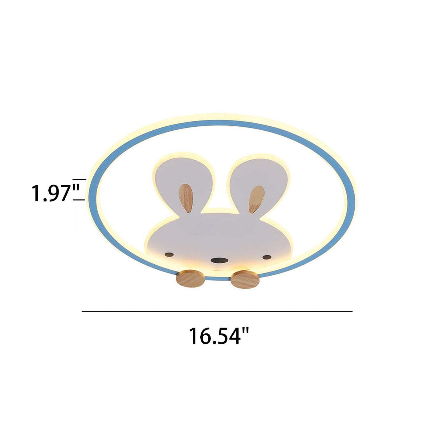 Modern Cartoon Rabbit LED Flush Mount Light