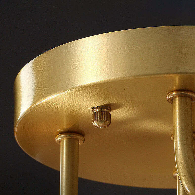 Mid-Century Copper 5-Light Ceiling Light
