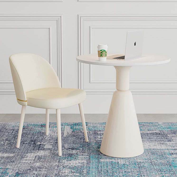 Minimalist Conical Rock Slab Iron Dining Table
