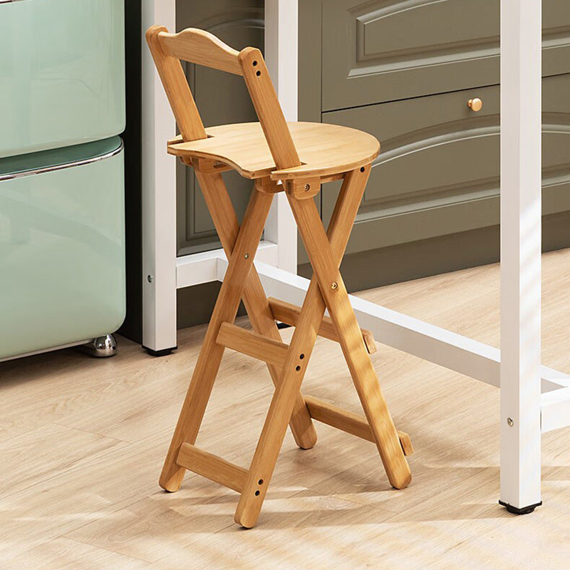 Minimalist Round Bamboo Bar Stool