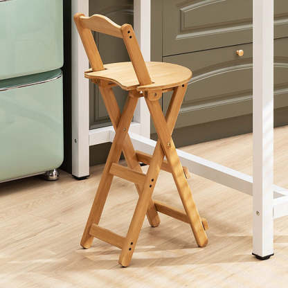 Minimalist Round Bamboo Bar Stool