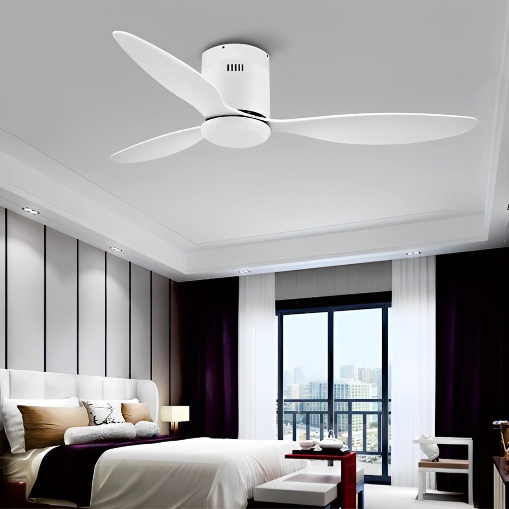 3-Blade Mute Dimmable LED Remote Modern Fan