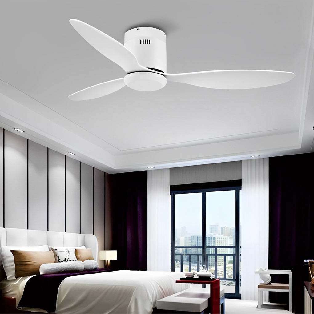 3-Blade Mute Dimmable LED Remote Modern Fan