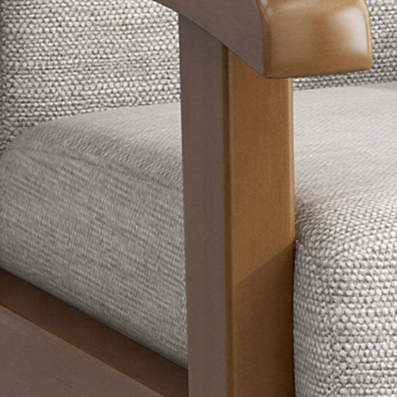 Minimalist Upholstered Fabric Wood Chair