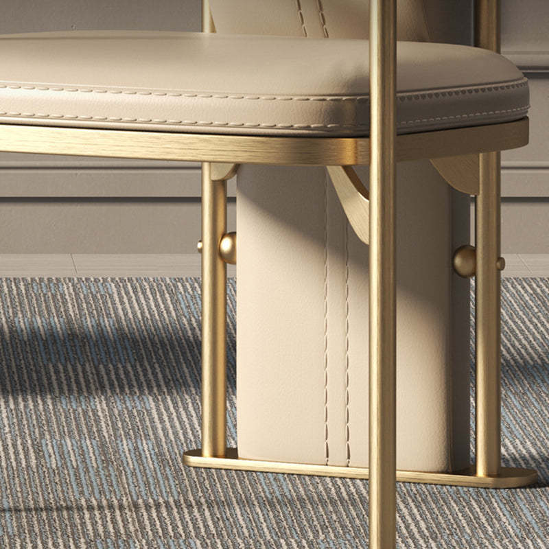 Modern Microfiber Leather Steel Dining Chair