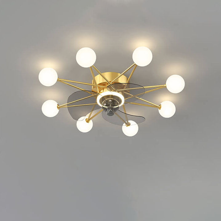Minimalist Star LED Flush Mount Fan Light